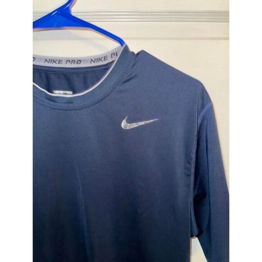 Nike Pro Navy Blue T-shirt Men Size Large